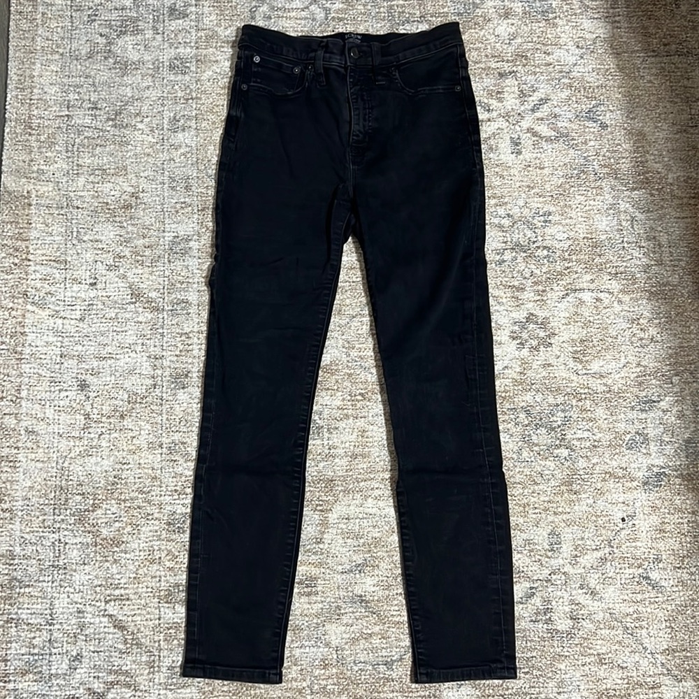 J. Crew high rise black skinny jeans